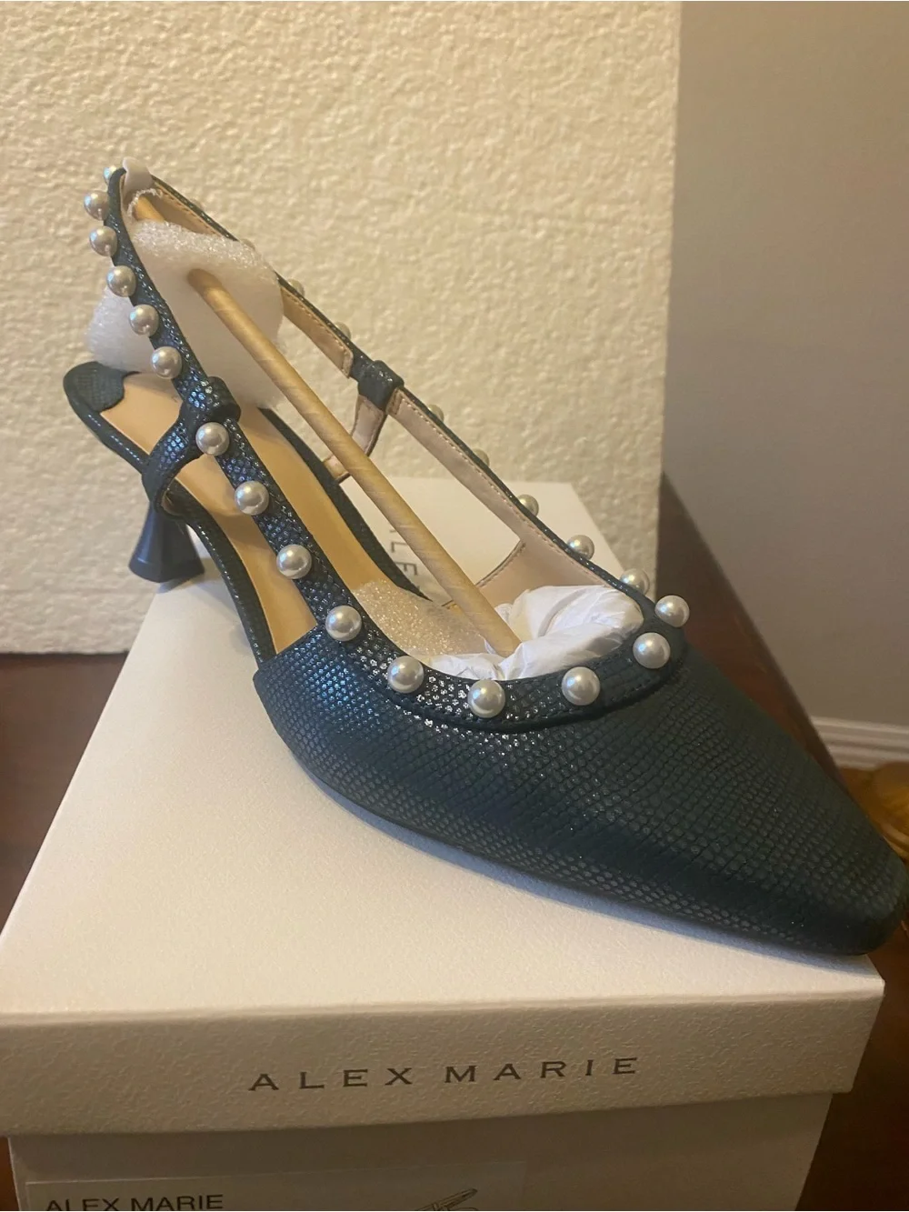 Alex Marie Embossed Slingback Pumps